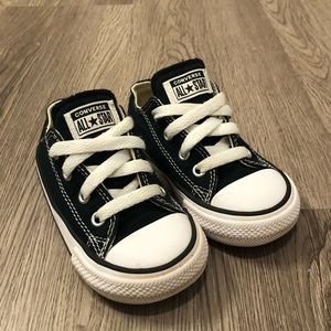 Converse All-Star Low Top Sneakers Lace Up Toddler Size 6C Black Classic